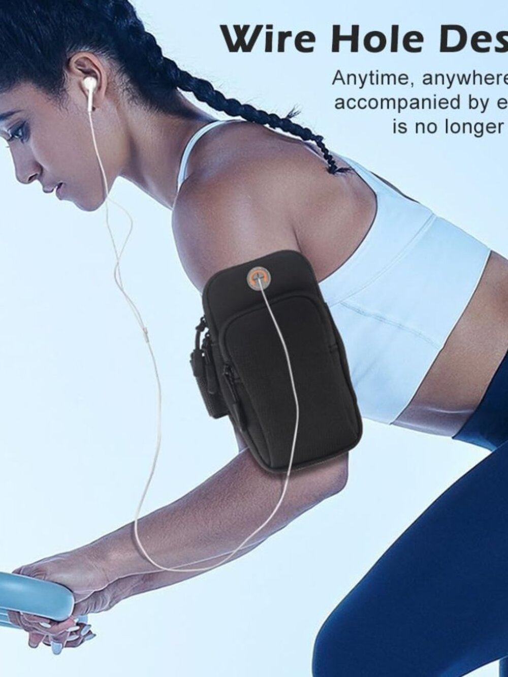 Phone Holder for Running, Walking, Workout, Under 7 in Armband Smartphone Holder - Picture 5 of 9
